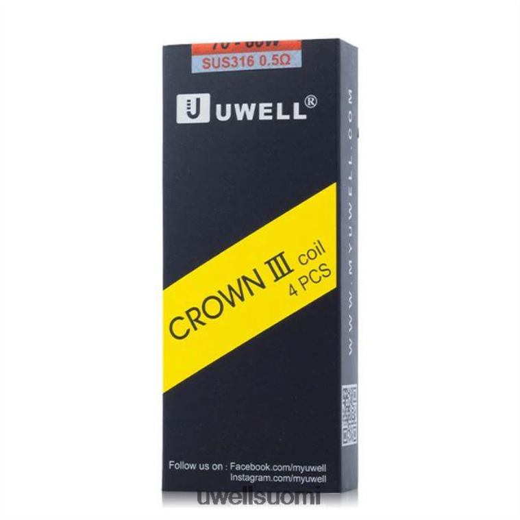 UWELL CROWN 3 kelat (4 kpl) 08ZDH91 025 ohmia UWELL suomi