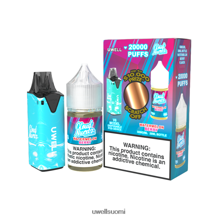 UWELL V6 kertakäyttöinen laite + isän höyry 30ml mehua - kollab nippu 08ZDH206 clr blue/flv vesimelonimarja jääkylmä 50mg UWELL vape for sale