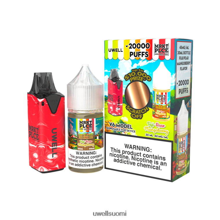 UWELL V6 kertakäyttöinen laite + isän höyry 30ml mehua - kollab nippu 08ZDH209 clr punainen/flv fuji-päärynä mangomarja 48mg UWELL vape flavors