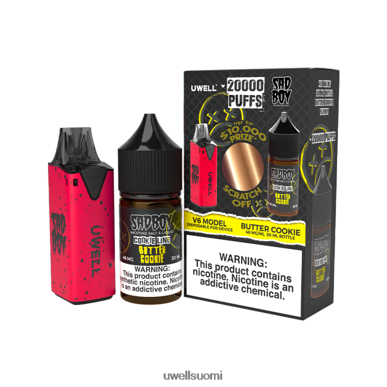 UWELL V6 kertakäyttöinen laite + isän höyry 30ml mehua - kollab nippu 08ZDH212 clr red/flv voikeksi 48mg UWELL helsinki