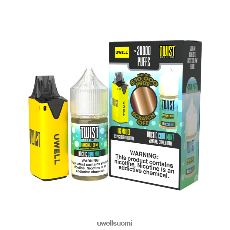 UWELL V6 kertakäyttöinen laite + isän höyry 30ml mehua - kollab nippu 08ZDH215 clr keltainen/flv arktinen viileä minttu 50mg buy UWELL vape