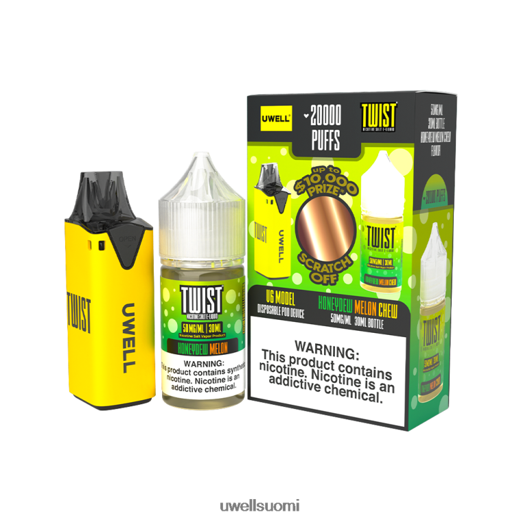 UWELL V6 kertakäyttöinen laite + isän höyry 30ml mehua - kollab nippu 08ZDH217 clr keltainen/flv honeydew melonipuru 50mg UWELL vape price