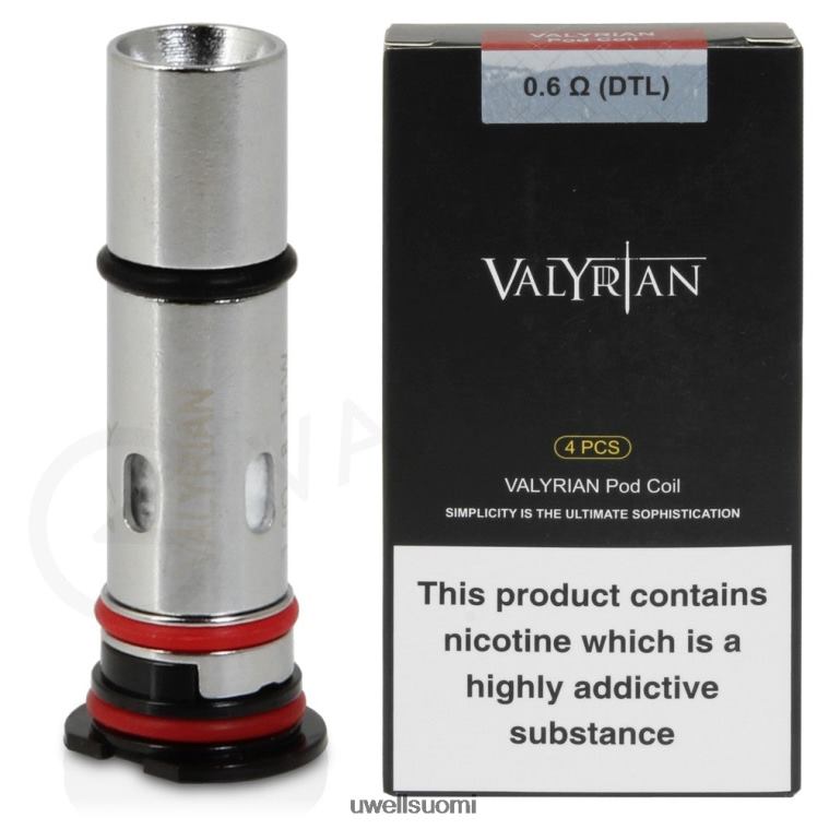 UWELL VALYRIAN kotelon vaihtokelat (4 kpl) 08ZDH33 10 ohm mtl UWELL vape flavours