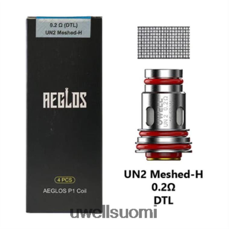 UWELL AEGLOS kelat | 4-pakkaus 08ZDH271 p1 un2 meshed-h 0,2 ohm UWELL suomi